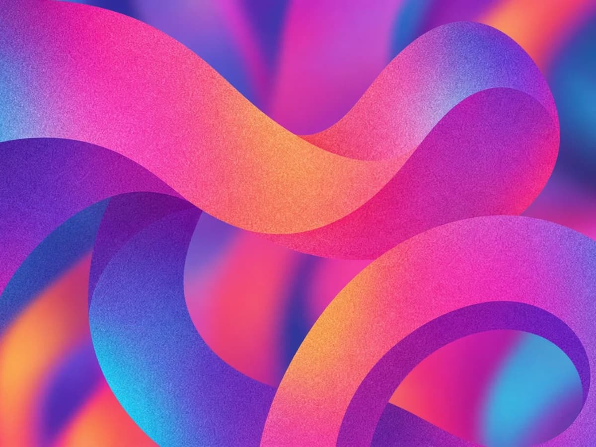 Textura abstracta de cintas magenta, violeta y coral con grano